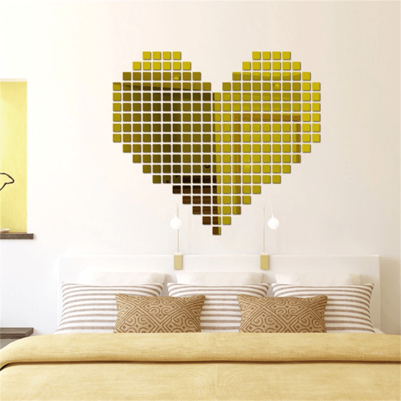 Casa si Gradina - Decoratiuni - Oglinzi - Set Oglinzi Design Patrat 4/4 cm - Oglinzi Decorative Acrilice GOLD MyStyle Luxury Home 100 bucati/set - Infinity.ro