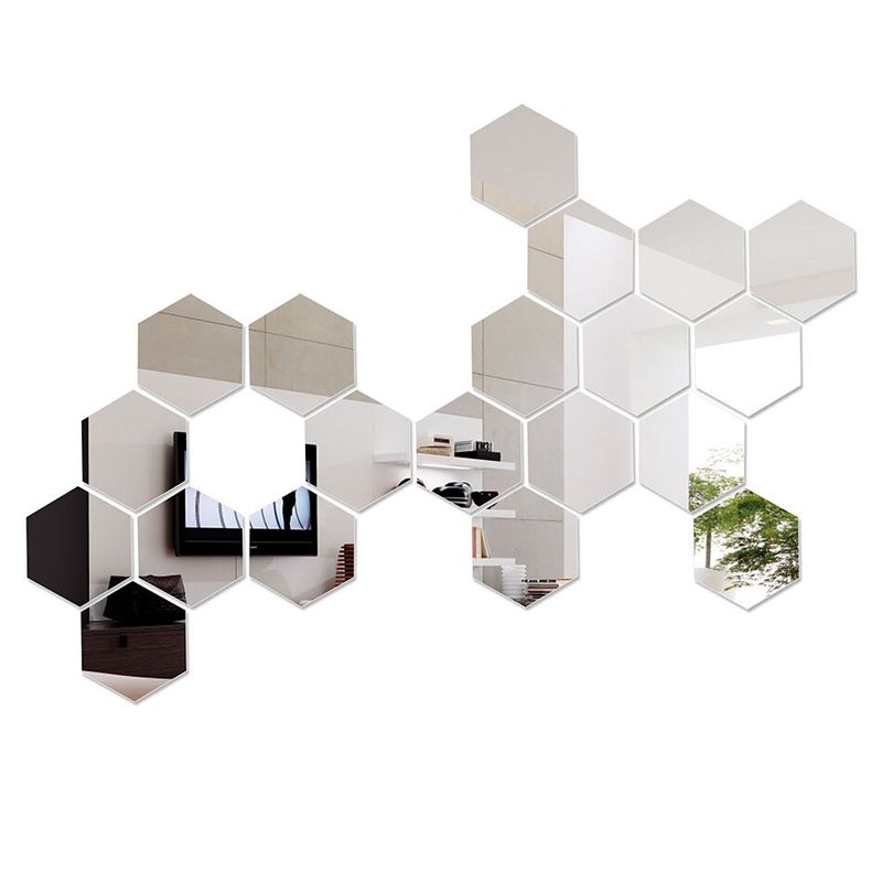 Casa si Gradina - Decoratiuni - Oglinzi - Set Oglinzi Design Hexagon - Oglinzi Decorative Acrilice Cristal - Diamant - MyStyle Luxury Home 10 bucati/set - Infinity.ro