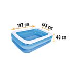 Casa si Gradina - Gradina si terasa - Piscine si accesorii - Piscine - Piscina gonflabila Family, 197x143x49 cm, capacitate 440 l, albastru alb - Infinity.ro