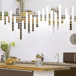 Casa si Gradina - Decoratiuni - Oglinzi - Set Oglinzi Design Patrat 4/4 cm - Decorative Acrilice Silver 500 bucati/set - Infinity.ro