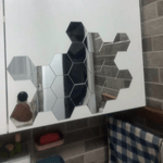 Casa si Gradina - Decoratiuni - Oglinzi - Set Oglinzi Design Hexagon - Oglinzi Decorative Acrilice Silver MyStyle Luxury Home 10 bucati/set 12-14 cm - Infinity.ro
