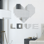 Casa si Gradina - Decoratiuni - Oglinzi - Set Oglinzi Design Patrat 4/4 cm - Decorative Acrilice Silver 500 bucati/set - Infinity.ro