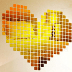 Casa si Gradina - Decoratiuni - Oglinzi - Set Oglinzi Design Patrat 4/4 cm - Oglinzi Decorative Acrilice GOLD MyStyle Luxury Home 100 bucati/set - Infinity.ro