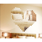 Casa si Gradina - Decoratiuni - Oglinzi - Set Oglinzi Design Patrat 4/4 cm - Decorative Acrilice Silver 500 bucati/set - Infinity.ro