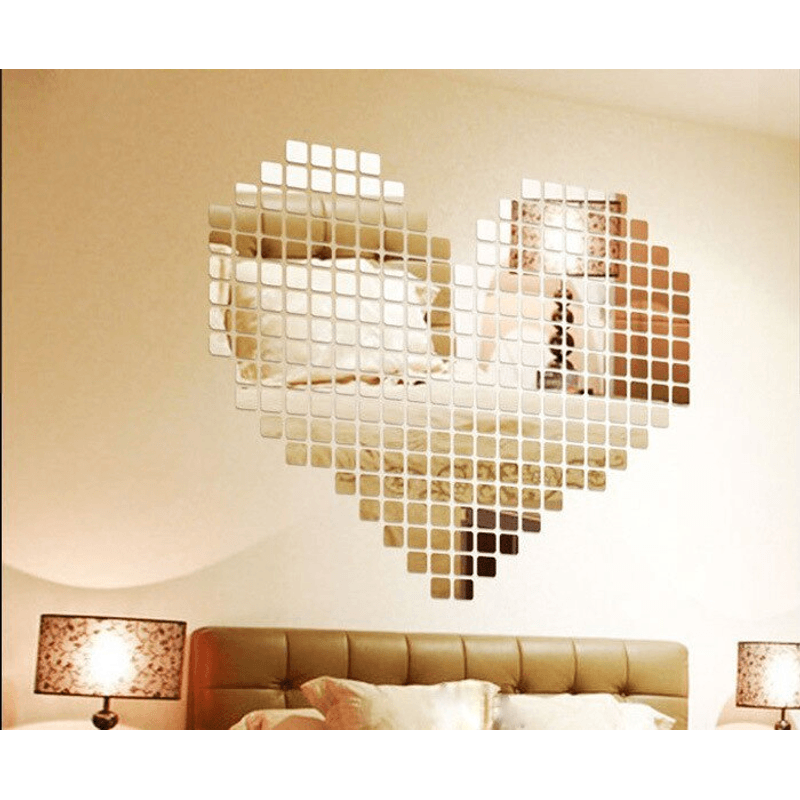 Casa si Gradina - Decoratiuni - Oglinzi - Set Oglinzi Design Patrat 4/4 cm - Decorative Acrilice Silver 500 bucati/set - Infinity.ro
