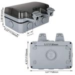 Casa si Gradina - Electrice - Prize - Priza dubla, impermeabila IP66, cu capac de protectie, accesorii instalare, 110 x 81 x 168 mm, alb/gri - Infinity.ro