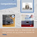 Laptop, Telefoane si Tablete - Telefoane mobile si accesorii - Accesorii Telefoane - Cabluri si adaptoare telefoane - Cablu de securitate cu cifru, oscilatie 90°, lock 6.3 mm, forma T, pentru laptop, accesorii birou, Gri Inchis - Infinity.ro