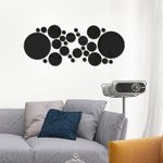 Casa si Gradina - Decoratiuni - Oglinzi - Set 31 Oglinzi Acrilice din PVC, Autoadezive pentru Decorarea Peretilor, Sfere Negre - Infinity.ro