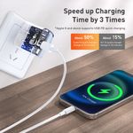 Laptop, Telefoane si Tablete - Telefoane mobile si accesorii - Accesorii Telefoane - Incarcatoare telefoane - Kit de incarcator rapid PD20W, Margot, compatibil cu iPhone14/13/12/11, USB-C, 1M, alb - Infinity.ro