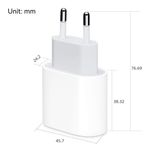 Laptop, Telefoane si Tablete - Telefoane mobile si accesorii - Accesorii Telefoane - Incarcatoare telefoane - Kit de incarcator rapid PD20W, Margot, compatibil cu iPhone14/13/12/11, USB-C, 1M, alb - Infinity.ro