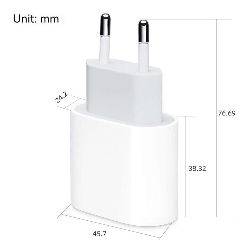 Laptop, Telefoane si Tablete - Telefoane mobile si accesorii - Accesorii Telefoane - Incarcatoare telefoane - Kit de incarcator rapid PD20W, Margot, compatibil cu iPhone14/13/12/11, USB-C, 1M, alb - Infinity.ro