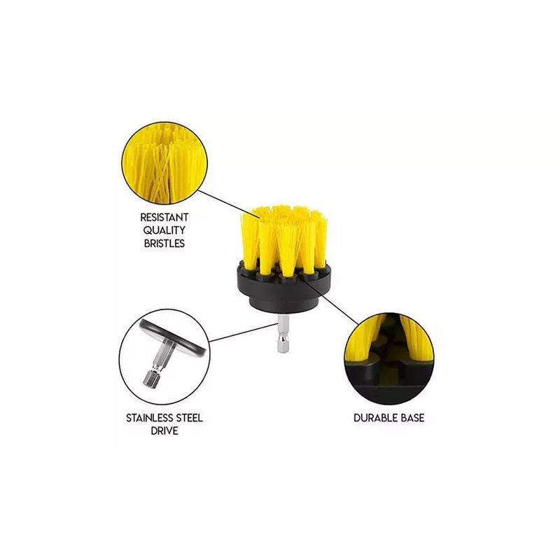 Market - Curatenie si intretinere casa - Produse menaj - Accesorii curatenie - Set 2 Perii pentru Mocheta & Uz Casnic / Profesional Detailing Carpet Brush cu Adaptor Bormasina - Infinity.ro