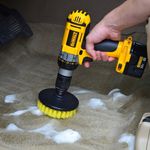 Market - Curatenie si intretinere casa - Produse menaj - Accesorii curatenie - Perie rotunda mare pentru Mocheta & Uz Caznic / Profesional - MyStyle® - Detailing Carpet Brush cu Adaptor Bormasina - Infinity.ro