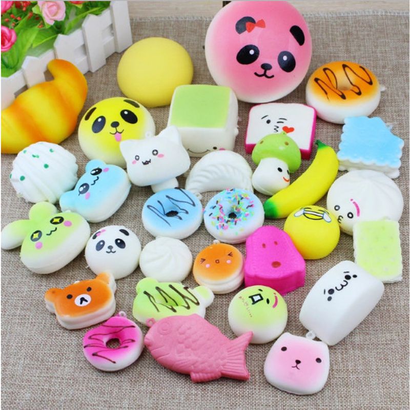 Jucarii, Copii si Bebe - Jucarii si jocuri - Jucarii & jocuri educative - Jucarii interactive - Set Jucarii Squishy breloc parfumate cu revenire lenta, 5 brelocuri MyStyle Kids - Infinity.ro