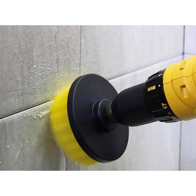 Market - Curatenie si intretinere casa - Produse menaj - Accesorii curatenie - Perie rotunda mare pentru Mocheta & Uz Caznic / Profesional - MyStyle® - Detailing Carpet Brush cu Adaptor Bormasina - Infinity.ro