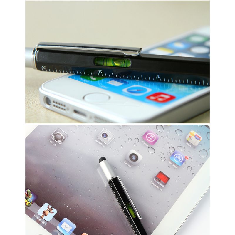 Carti si Birotica - Birotica - Instrumente de scris - Pixuri si stilouri - Pix 6 in1 Multifunctional Rigla, 2 Surubelnite, Touchscreen Pen, Nivela cu Bula - Infinity.ro