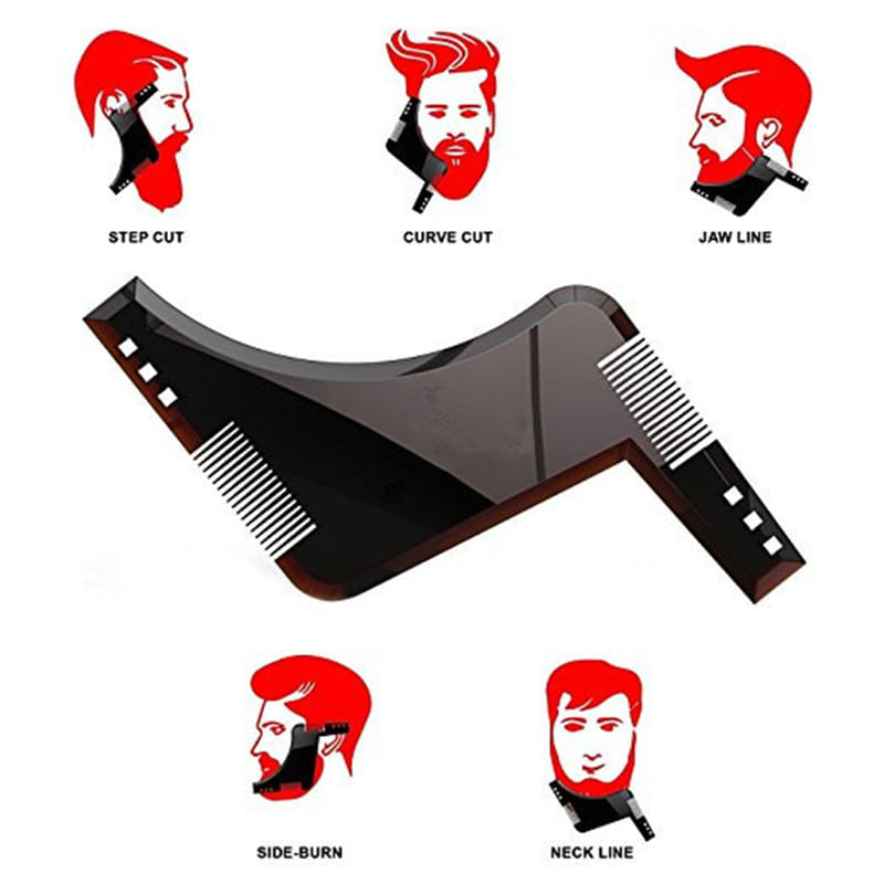 Pieptene Contur Barba & Mustata MyStyle PRO / Sablon pentru Barba & Mustata ca la Salon