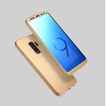 Laptop, Telefoane si Tablete - Telefoane mobile si accesorii - Accesorii Telefoane - Huse telefoane - Husa FullBody Silicon MyStyle Gold pentru Samsung Galaxy S9 acoperire completa 360 grade cu folie de protectie gratis - Infinity.ro