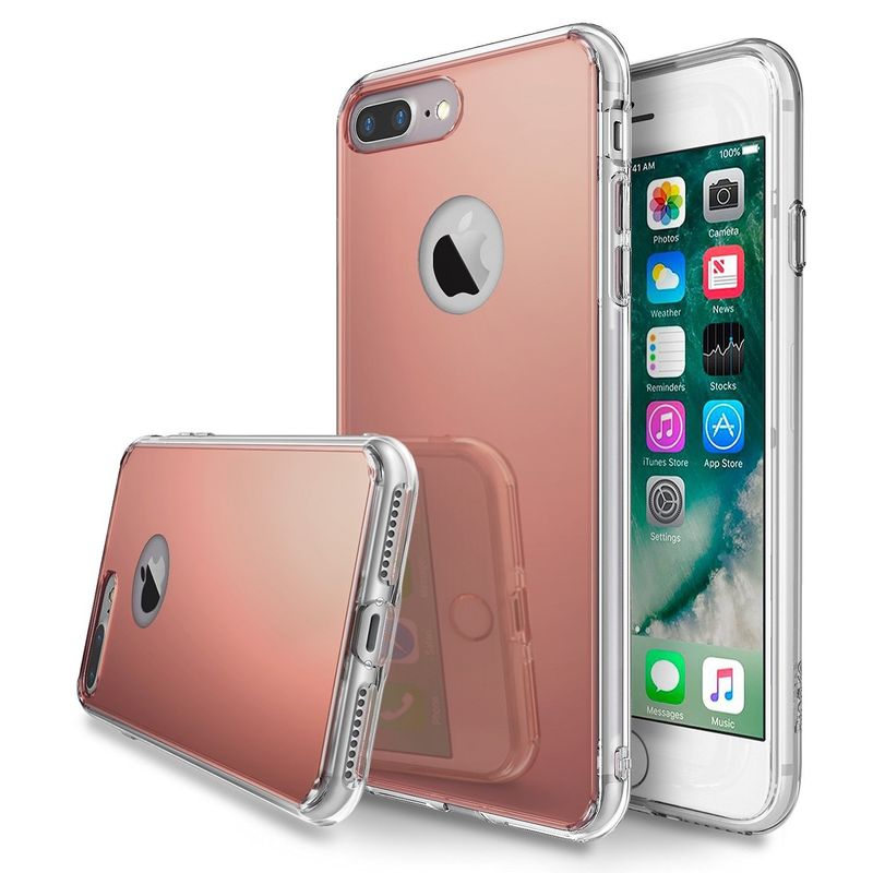 Laptop, Telefoane si Tablete - Telefoane mobile si accesorii - Accesorii Telefoane - Huse telefoane - Husa Apple iPhone X , Mystyle Elegance Luxury tip oglinda Rose-Gold - Infinity.ro