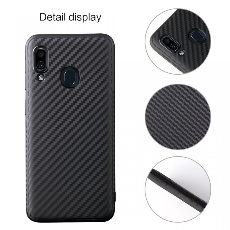 Laptop, Telefoane si Tablete - Telefoane mobile si accesorii - Accesorii Telefoane - Huse telefoane - Husa pentru Samsung Galaxy A30s, GloMax Perfect Fit cu insertii de carbon negru - Infinity.ro