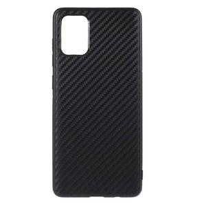 Husa pentru Samsung Galaxy A51, MyStyle Perfect Fit cu insertii de carbon, negru