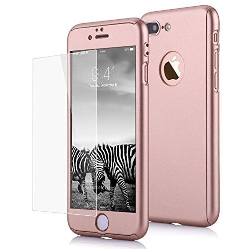 Laptop, Telefoane si Tablete - Telefoane mobile si accesorii - Accesorii Telefoane - Huse telefoane - Husa FullBody MyStyle Rose-Gold pentru Apple iPhone 8 acoperire completa 360 grade cu folie de protectie gratis - Infinity.ro