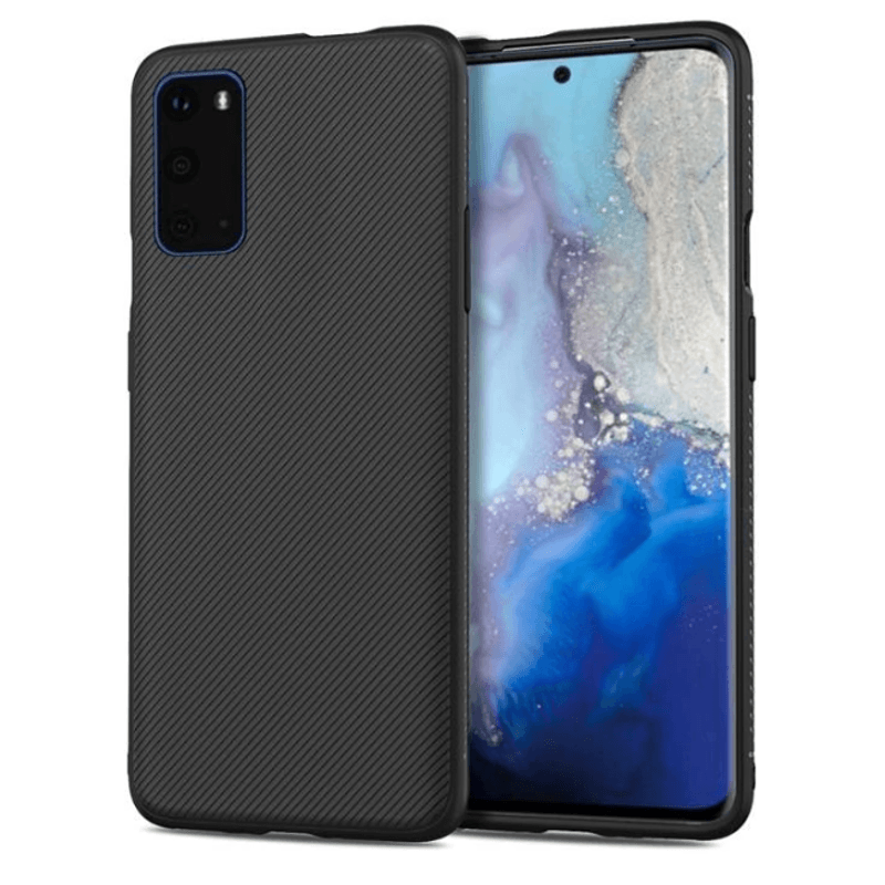 Laptop, Telefoane si Tablete - Telefoane mobile si accesorii - Accesorii Telefoane - Huse telefoane - Husa pentru Samsung Galaxy S20, MyStyle Perfect Fit cu insertii de carbon, negru - Infinity.ro