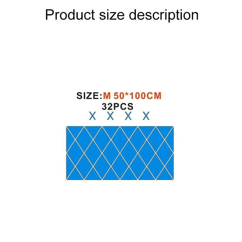 Laptop, Telefoane si Tablete - Telefoane mobile si accesorii - Accesorii Telefoane - Huse telefoane - Set 32 Oglinzi Acrilice Diamant Romb Sticker Auto-adeziv Decorativ pentru Baie Living si Bucatarie 50 x 100 cm, MyStyle® - Infinity.ro