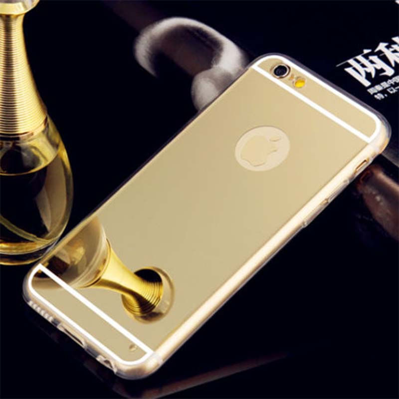 Laptop, Telefoane si Tablete - Telefoane mobile si accesorii - Accesorii Telefoane - Huse telefoane - Husa Apple iPhone 6/6S, MyStyle Elegance Luxury tip oglinda, Gold - Infinity.ro