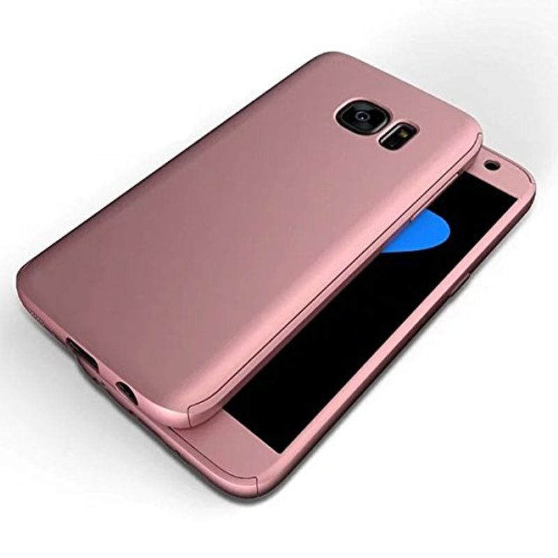 Laptop, Telefoane si Tablete - Telefoane mobile si accesorii - Accesorii Telefoane - Huse telefoane - Husa Fullbody MyStyle Rose-Gold pentru Samsung Galaxy S7 Edge acoperire completa 360 grade cu folie de protectie gratis - Infinity.ro