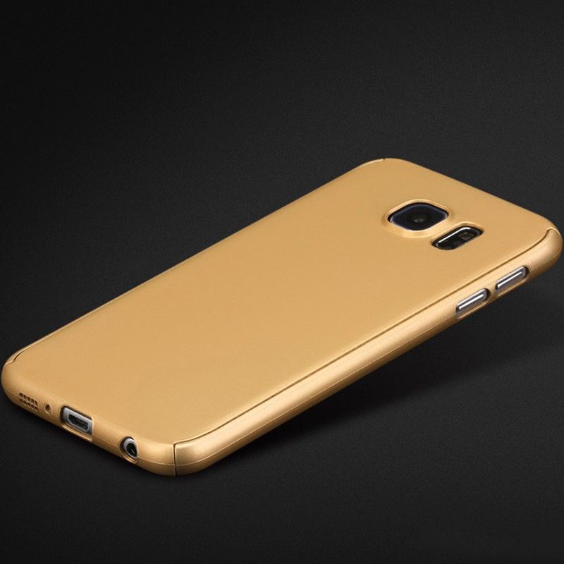 Laptop, Telefoane si Tablete - Telefoane mobile si accesorii - Accesorii Telefoane - Huse telefoane - Husa Fullbody MyStyle Gold pentru Samsung Galaxy S7 Edge acoperire completa 360 grade cu folie de protectie gratis - Infinity.ro