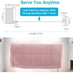 Market - Spalare si intretinere rufe - Uscatoare de rufe si accesorii - Suport de uscare portabil, Otel inoxidabil, 4.2 m, Alb - Infinity.ro