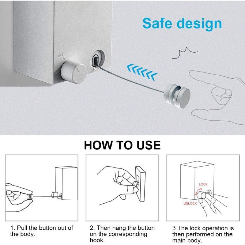 Market - Spalare si intretinere rufe - Uscatoare de rufe si accesorii - Suport de uscare portabil, Otel inoxidabil, 4.2 m, Alb - Infinity.ro