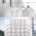 Market - Spalare si intretinere rufe - Uscatoare de rufe si accesorii - Suport de uscare portabil, Otel inoxidabil, 4.2 m, Alb - Infinity.ro