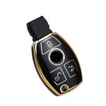 Auto si Moto - Electronice auto - Accesorii electronice auto - Husa negru pentru cheie 3 butoane Mercedes CLA GLC GLA GLK W203 W210 W211 W204 W176 A B C R Class - Infinity.ro