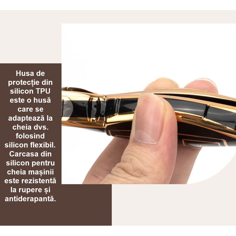 Auto si Moto - Electronice auto - Accesorii electronice auto - Husa de protectie Premium pentru cheie Mercedes-Benz, material TPU de inalta calitate, compatibil cu Mercedes - Infinity.ro