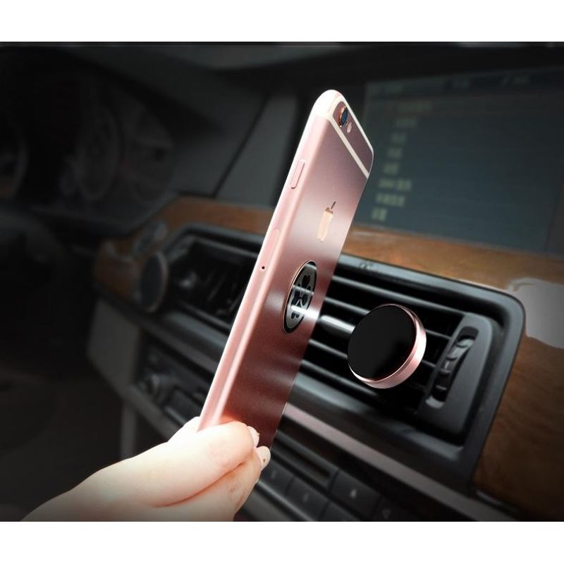 Laptop, Telefoane si Tablete - Telefoane mobile si accesorii - Accesorii Telefoane - Suport si docking telefoane - Suport auto magnetic gold pentru telefoane mobile, prindere la ventilatie ! - Infinity.ro