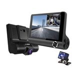 Auto si Moto - Electronice auto - Camere auto si DVR - Camera auto DVR, 3 obiective, Full HD, viziune nocturna, 170, 108x78mm, negru - Infinity.ro