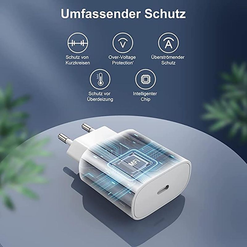 Laptop, Telefoane si Tablete - Telefoane mobile si accesorii - Accesorii Telefoane - Incarcatoare telefoane - Incarcator Fast Charge 20W si Cablu de Date Fast Charge 1M Type-C-Lightning, Compatibil cu iPhone 14 / 14 Pro - Infinity.ro