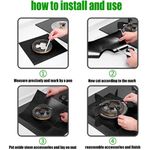 Electronice si Electrocasnice - Aragazuri, cuptoare si hote - Accesorii aragazuri, cuptoare si hote - Accesorii aragazuri - Set 8 folii de protectie pentru aragaz, 27x27 cm, Negru - Infinity.ro