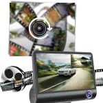Auto si Moto - Electronice auto - Camere auto si DVR - Camera de Bord Auto DVR Full HD cu 3 Obiective: Fata, Spate si Interior pentru Supraveghere Completa - Infinity.ro