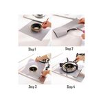 Electronice si Electrocasnice - Aragazuri, cuptoare si hote - Accesorii aragazuri, cuptoare si hote - Accesorii aragazuri - Set Folii de Protectie din Teflon - pentru Plita si Aragaz , Reutilizabile, Gri, 4 Bucati - Infinity.ro