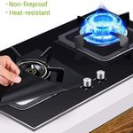 Electronice si Electrocasnice - Aragazuri, cuptoare si hote - Accesorii aragazuri, cuptoare si hote - Accesorii aragazuri - Set 4 folii protectie aragaz, PARAFASA, Fibra de sticla/PTFE, Termorezistent, 27x27 cm, Negru - Infinity.ro