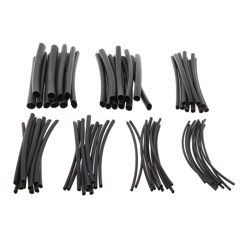 Casa si Gradina - Electrice - Cabluri electrice si conductori - Tub Termocontractabil Varnis 70 buc / set, rezistente la foc, contractie 2 la 1 negru - Infinity.ro