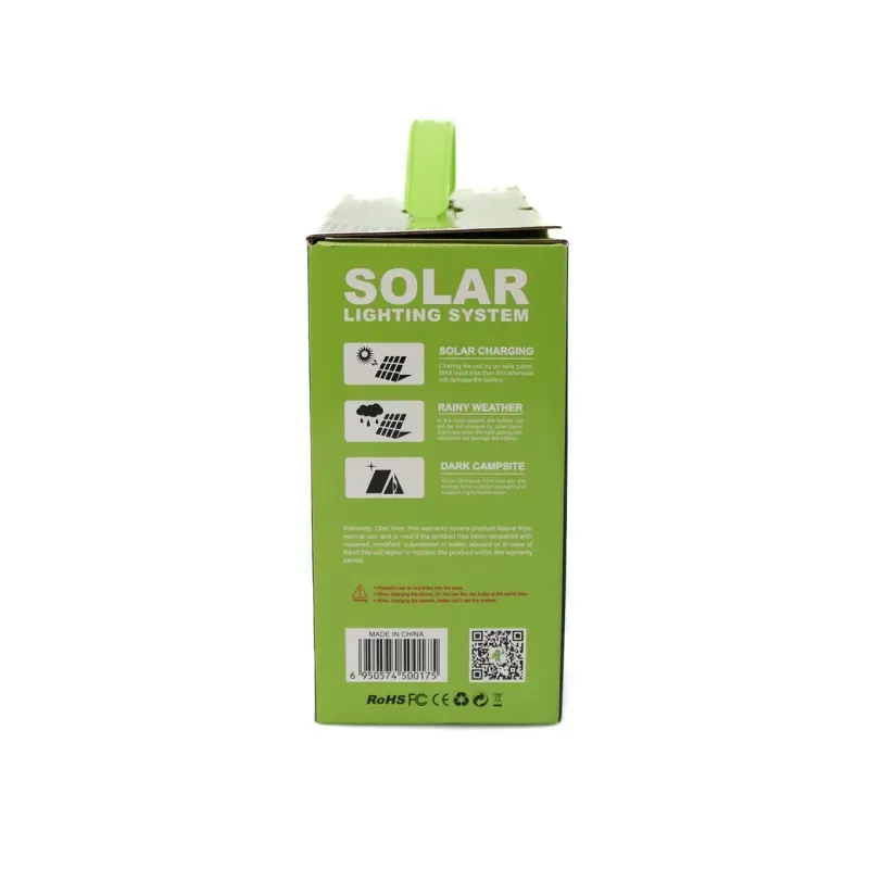 Casa si Gradina - Electrice - Panouri solare si accesorii - Sisteme panouri solare - Sistem de iluminat solar GDPLUS, 3 becuri LED, cablu de incarcare 5-in-1, cablu de alimentare, GD-17 - Infinity.ro