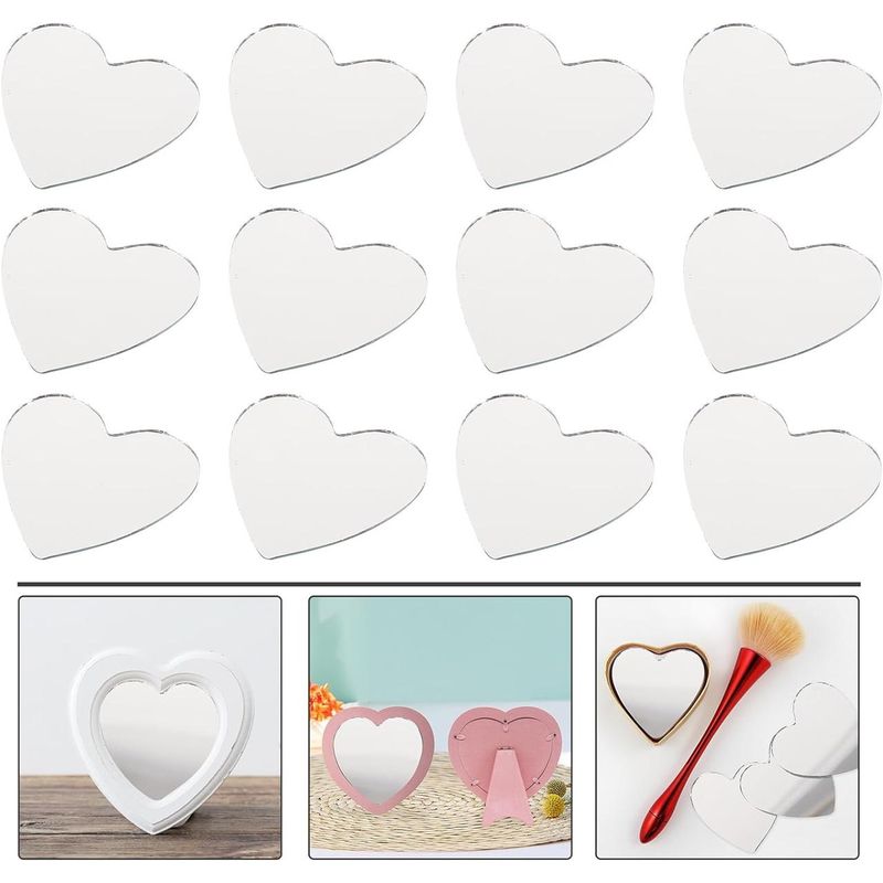 Casa si Gradina - Decoratiuni - Oglinzi - Set 100 Oglinzi Acrilice Autoadezive, Model INIMA, 4x4 cm, Silver - Ideale pentru decorarea peretilor, - Infinity.ro