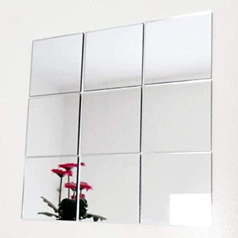 Casa si Gradina - Decoratiuni - Oglinzi - Set Oglinzi Design Patrat Silver MyStyle - Oglinzi Decorative Acrilice Luxury Home 10 bucati/set - Infinity.ro