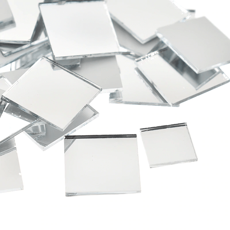 Casa si Gradina - Decoratiuni - Oglinzi - Set Oglinzi Design Patrat 2/2 cm - Decorative Acrilice Silver 1000 bucati/set - Infinity.ro