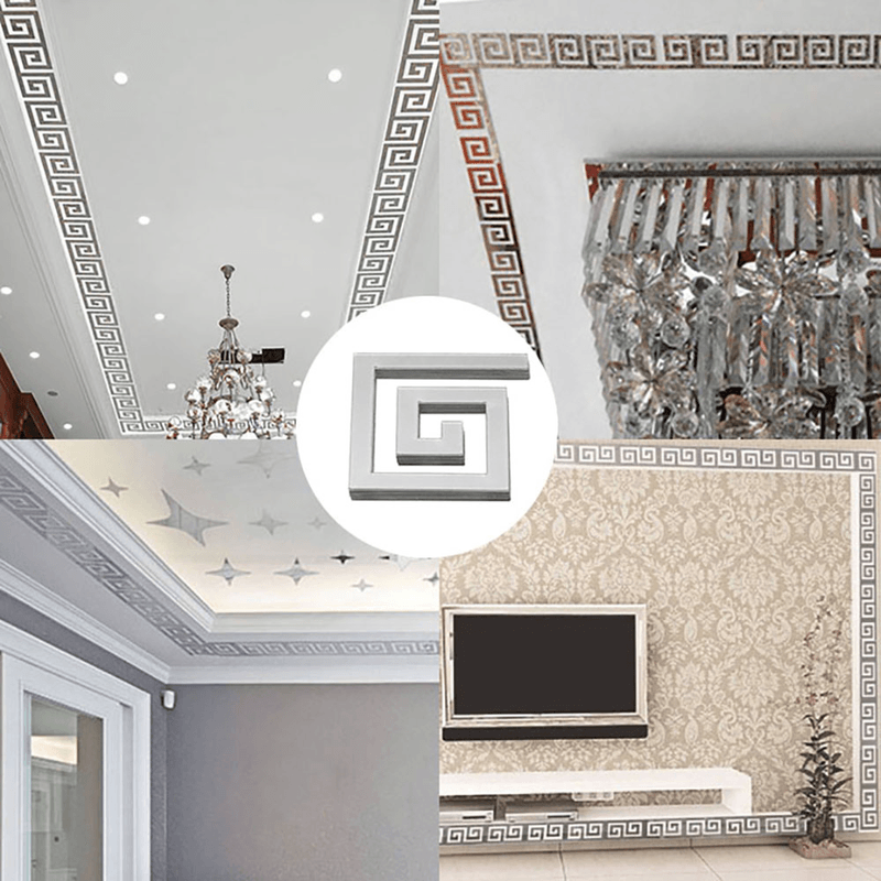 Casa si Gradina - Decoratiuni - Oglinzi - Set Oglinzi Design Versace, Oglinzi Decorative Acrilice SILVER, MyStyle Luxury Home 10 bucati/set - 5 cm - Infinity.ro