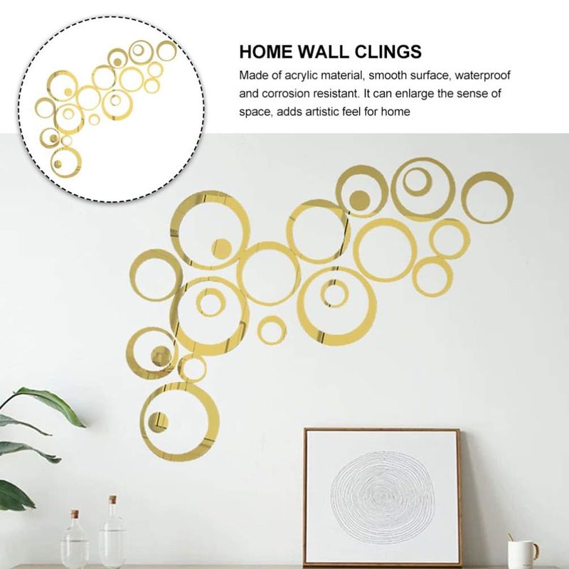 Casa si Gradina - Decoratiuni - Oglinzi - Set oglinzi design modern, 24 bucati/set, Rezistent la apa, Design interior, Usor de curatat si - Infinity.ro